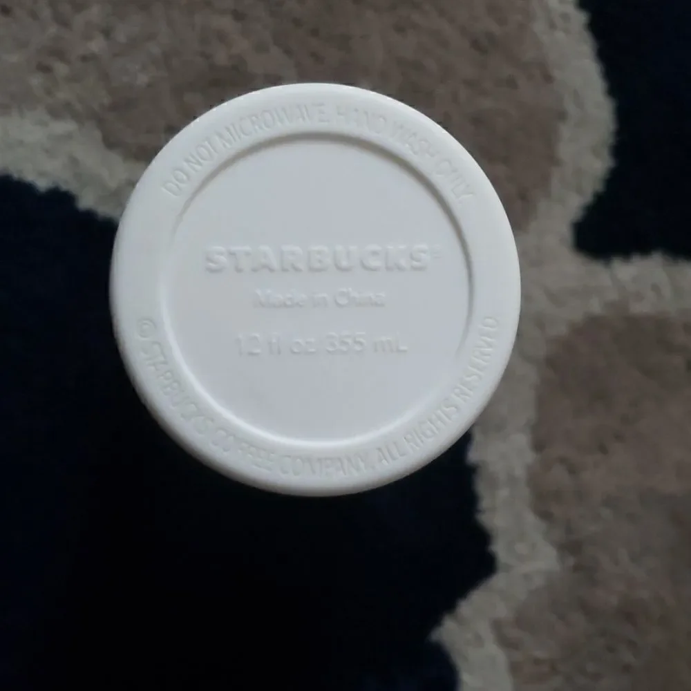 Starbucks Tumbler 12 oz Blue Santa Globe Water Ball Cup